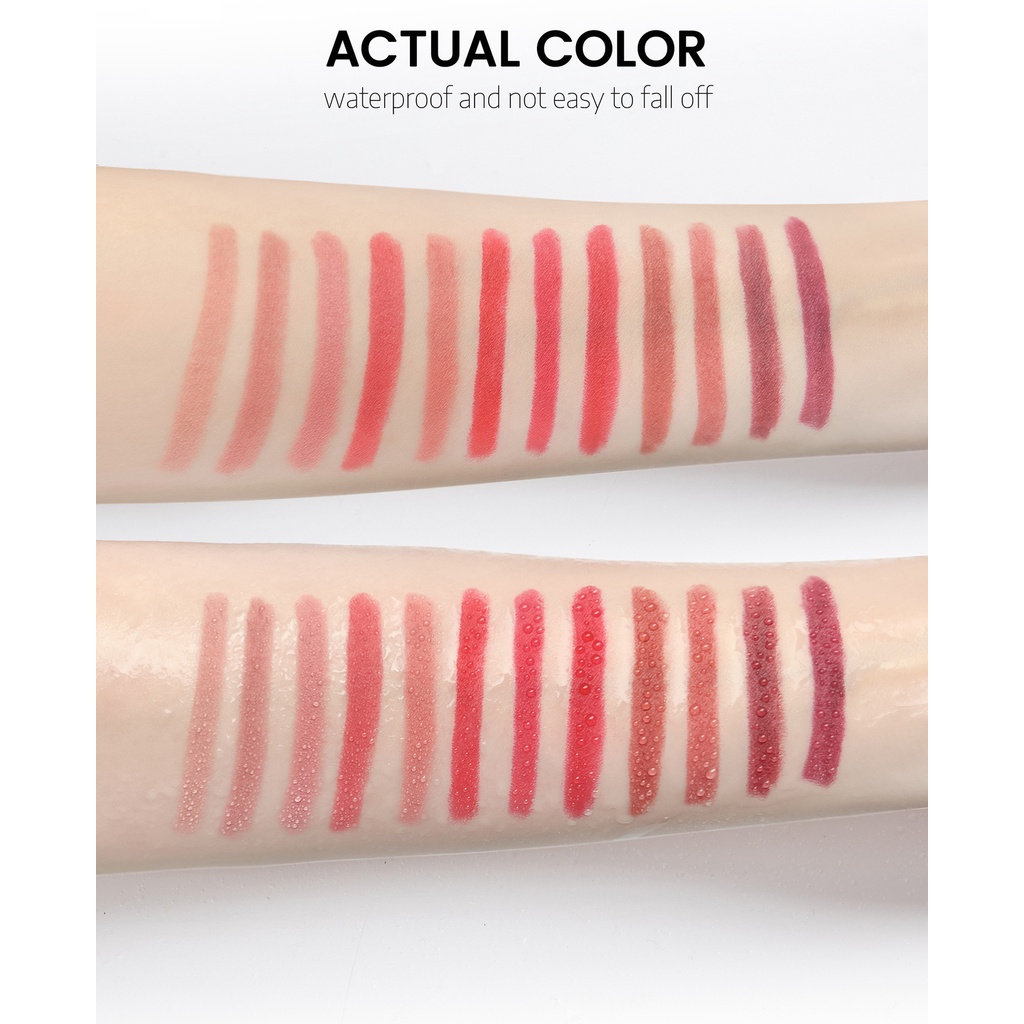 【Lip 2 in 1】Matte Lip Liner Pensil  lipstik Lipliner Tahan Lama Pensil Lipliner Tahan Air