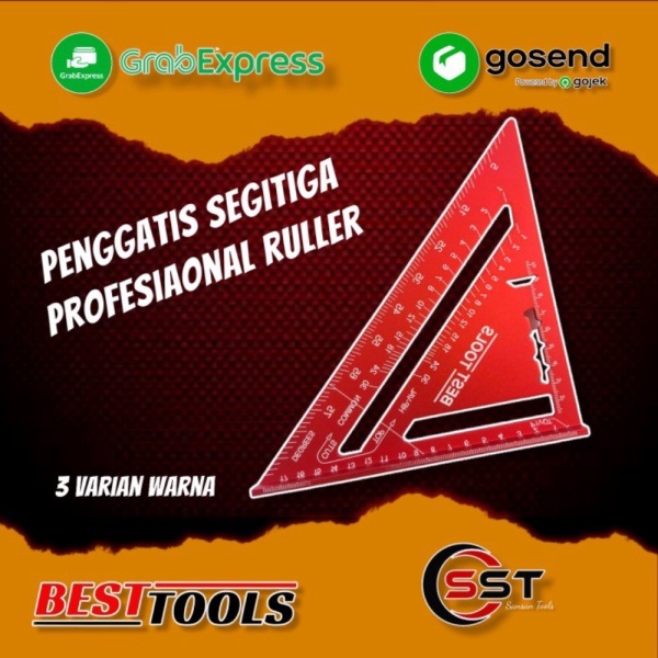 

Promo PROFESIONAL PREMIUM RAFTET-Speed Square 7Inch Hitam Solid Alumunium Diskon