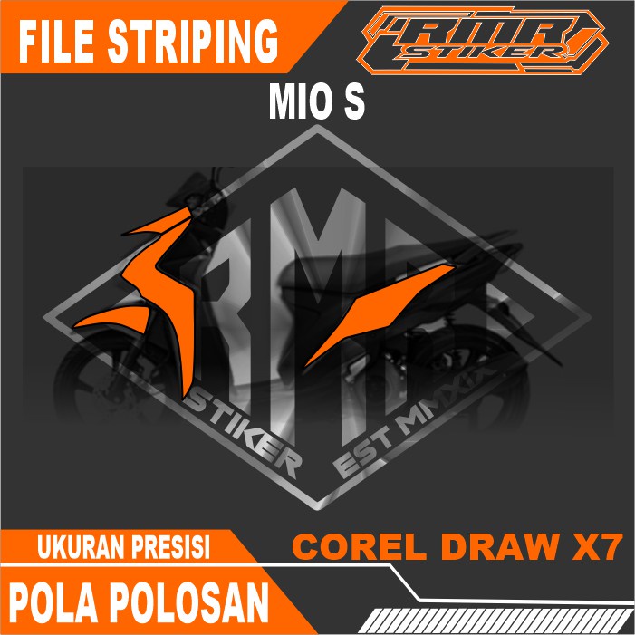 Pola File / Mentahan Striping Yamaha MIO S