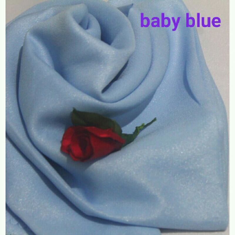 [NEW] Hijab Segi Empat Sinar Glamour Laser Cut Baby Blue