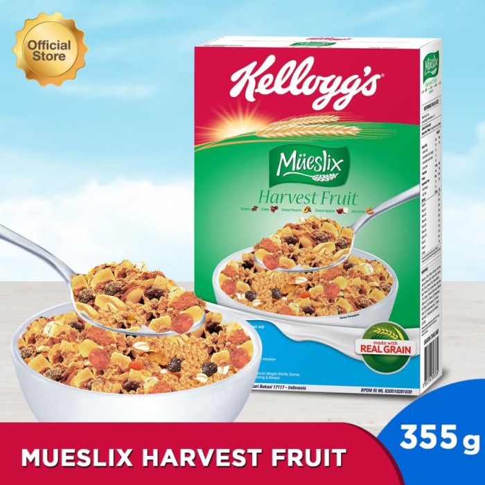 

[BISA COD] Kelloggs Mueslix Harvest Fruit Sereal - 355 gr