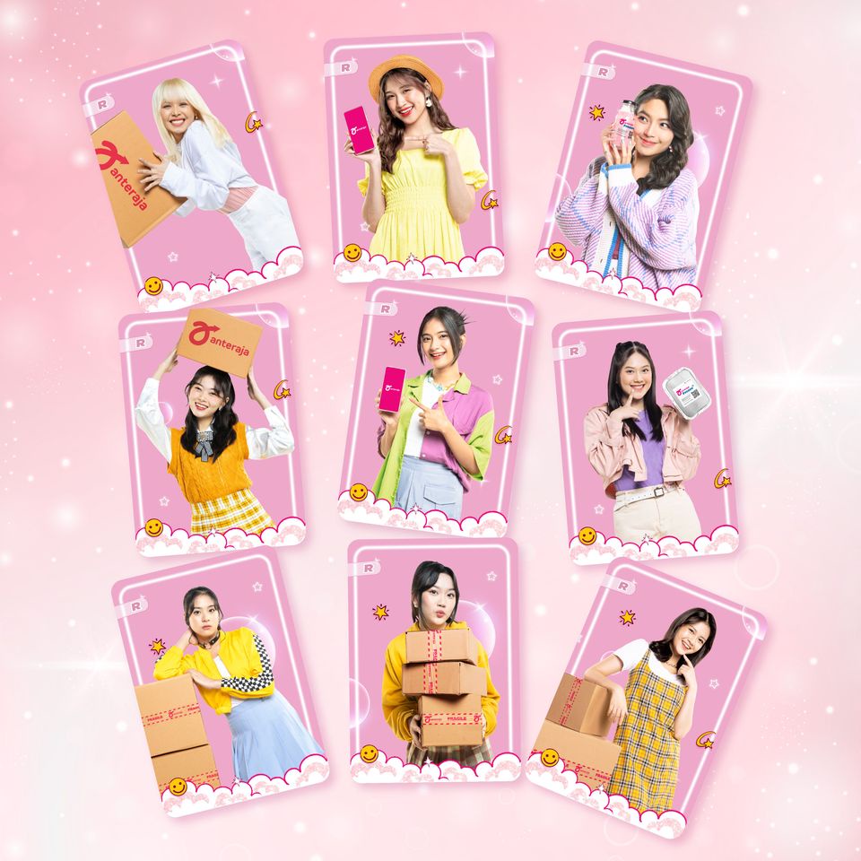 PC Photocard Kartu R Anteraja x JKT48 Chika Christy Feny Fiony Gracia Jinan Marsha Shani Zee Senbatsu Single Flying High