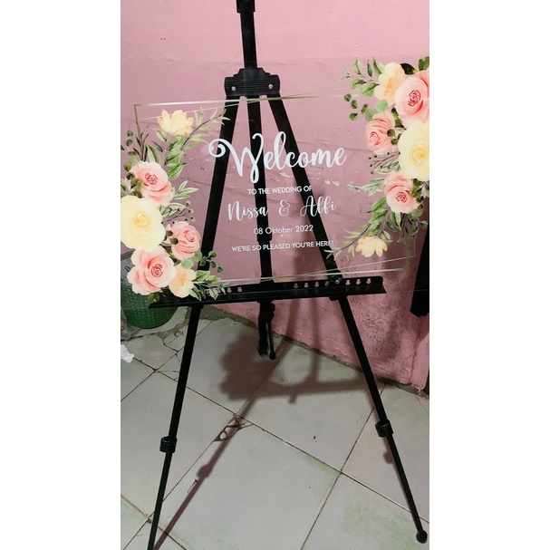 WELCOME SIGN ACRYLIC WEDDING / WELCOME SIGN 60 ×40 CM  /WEDDING SIGN CUSTOM
