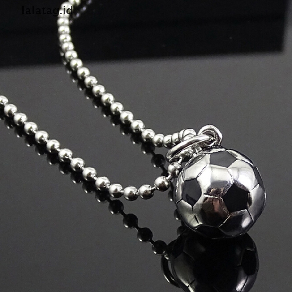 [lalatag] Piala Dunia2018In Rusia Football Pendant Kalung Pria Rantai Stainless Steel Bola Sepak Penjualan Panas [ID]