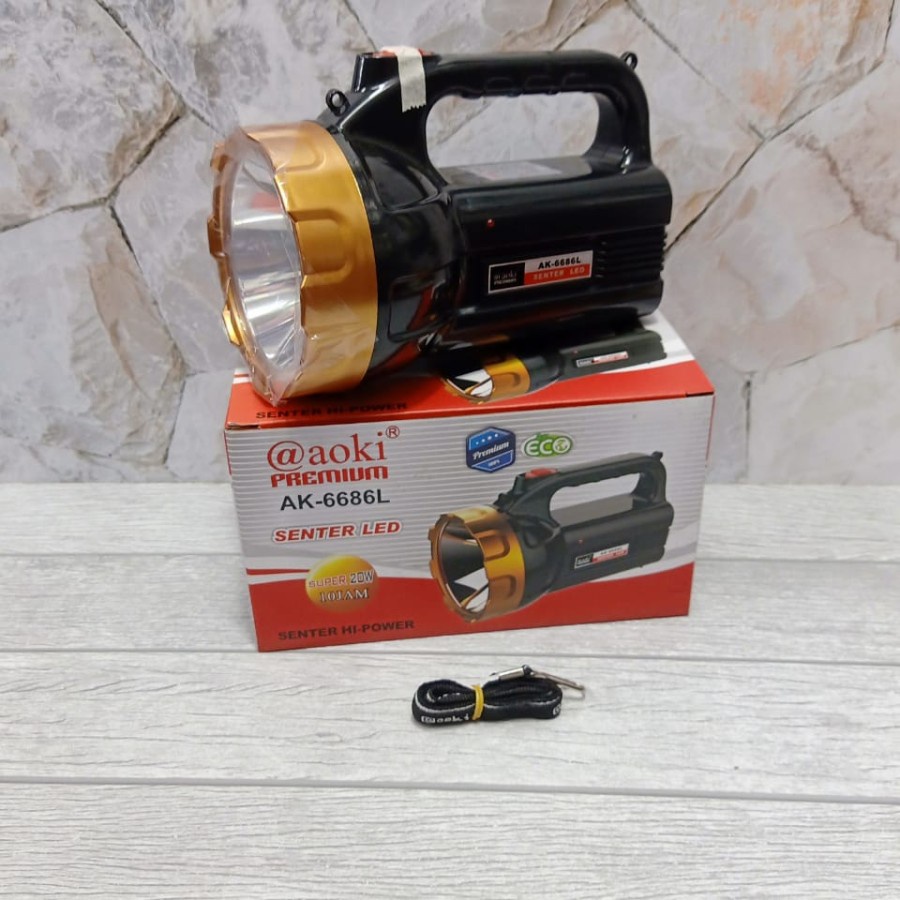 SENTER TANGAN LED 20W AOKI AK 6686L SENTER LED EMERGENCY AOKI AK-6686L