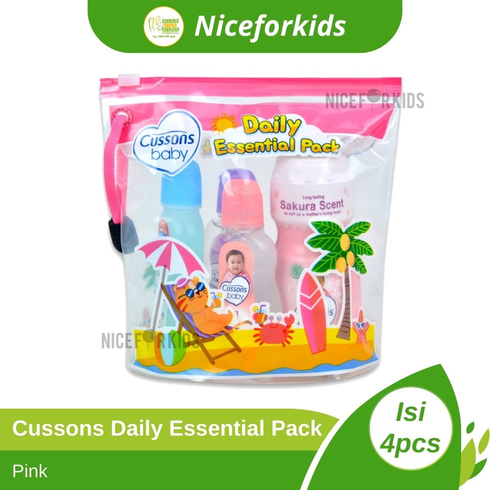 Cussons Baby Daily Essential Pack isi 4 / Paket Hadiah Bayi Baru Lahir / Kado Perawatan Mandi Bayi