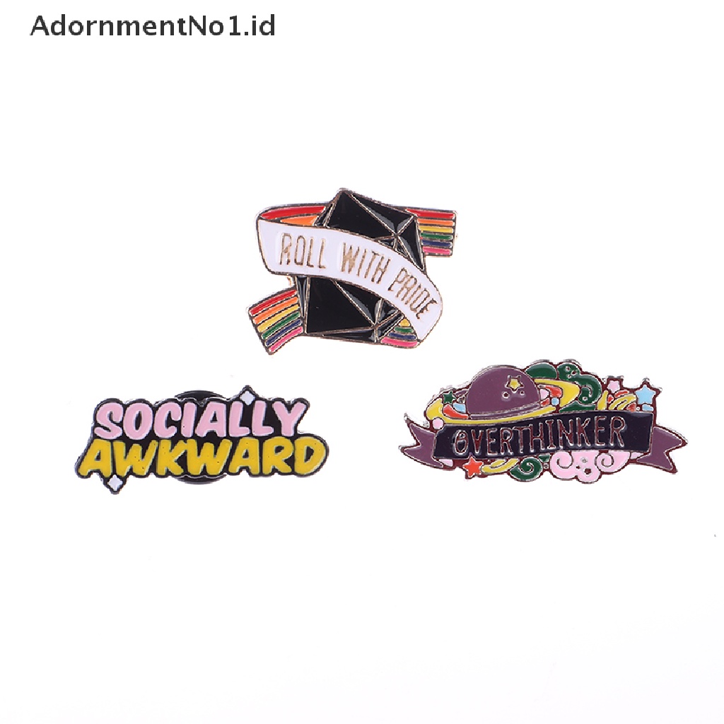 [AdornmentNo1] Enamel Kreatif Pin Kerah Lencana Bros Lucu Fashion Perhiasan Alloy Aksesoris Pakaian Tetesan Minyak Bros Hadiah [ID]