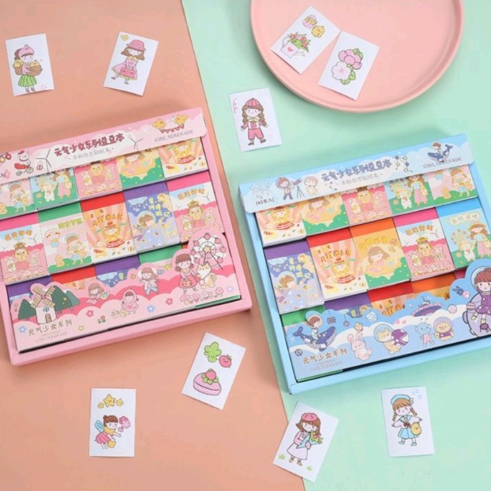 

Buku Stiker Kertas Mini Washi Sticker Cute 24lbr
