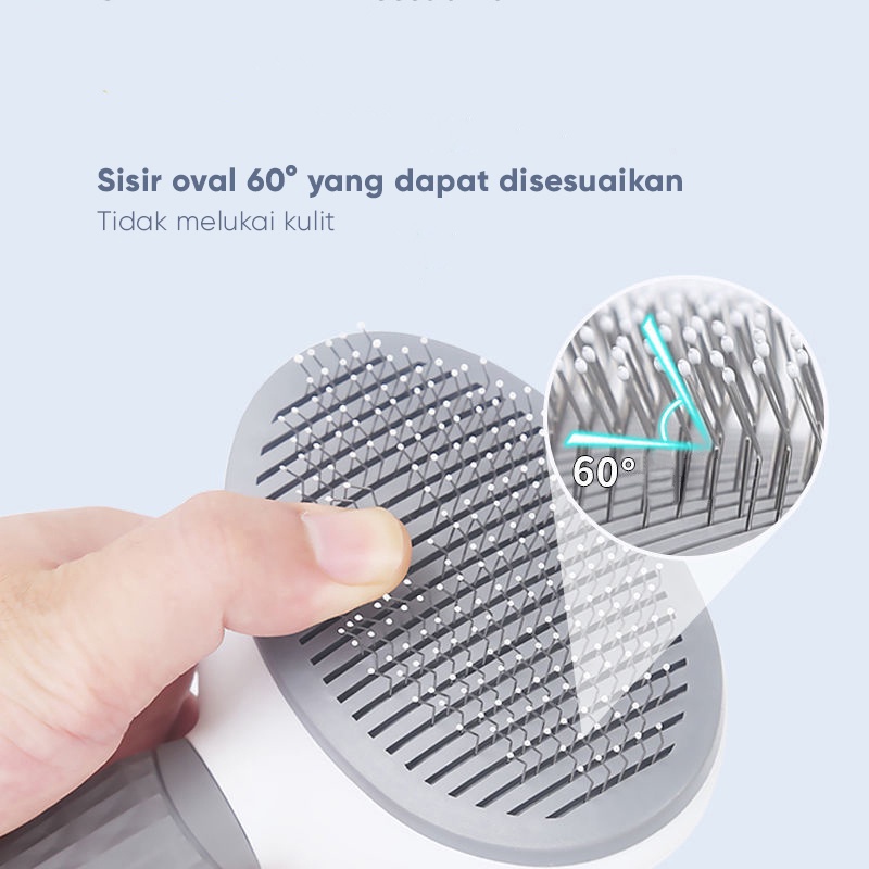 Sisir Grooming Kucing Anjing F01 Pet Grooming Brush Sisir Perawatan Peliharaan