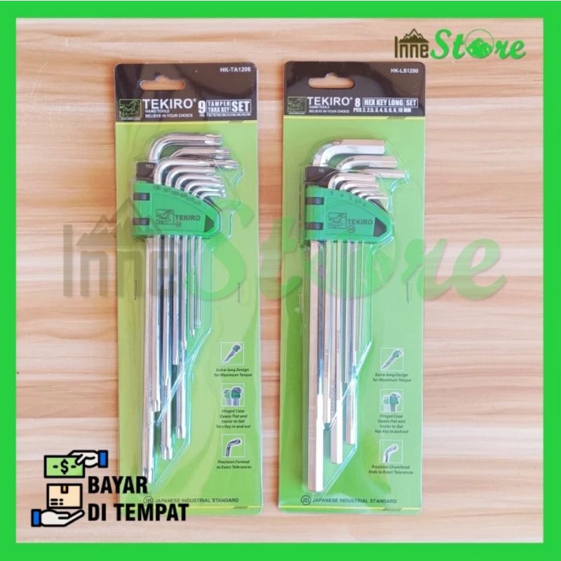 Kunci L Set Tekiro 2 Set Kunci L Bintang Paket Kunci L Biasa Tekiro