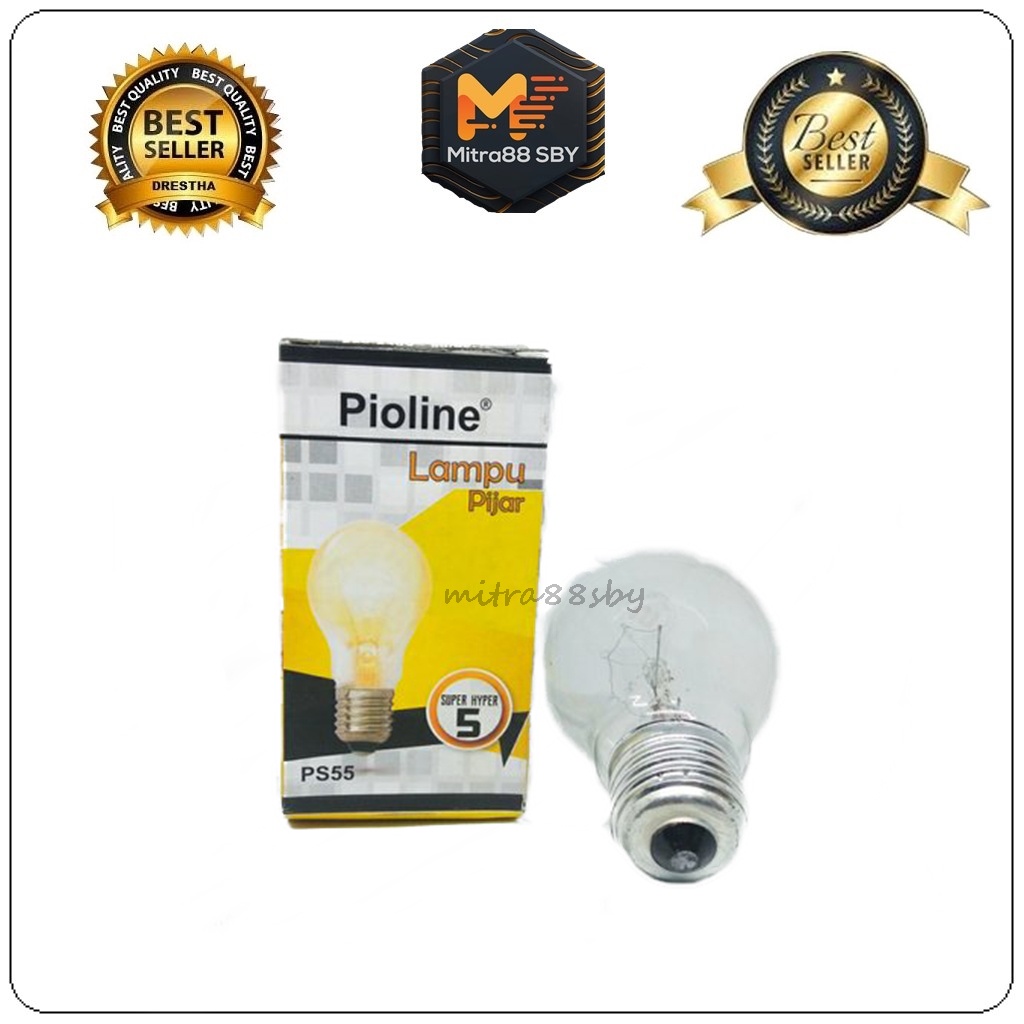 Mitra88sby Bohlam Pijar PIOLINE 5Watt 5 Watt Lampu Pijar PIOLINE 5W Super Hyper 5 - PS55