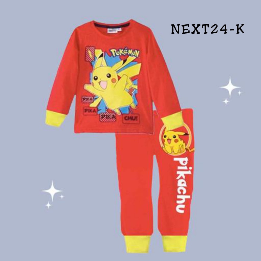 Piyama Pajamas Anak laki laki Ailubee lengan panjang &amp; Pyama Pokemon