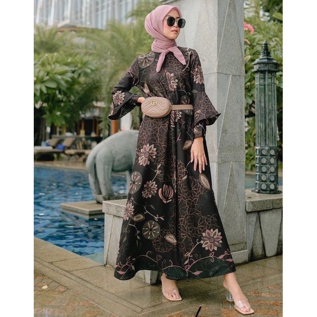 Kain Maxmaraaa printing / Hamra / bahan gamis seragam / kain eceran meteran murah / diort silk