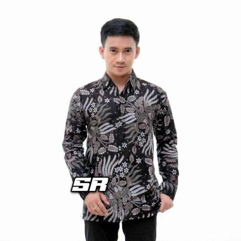 KEMEJA BATIK PRIA SOGAN PRADA TULIS HALUS ORIGINAL PEKALONGAN SAWUNGGALING BATIK SBY AHY