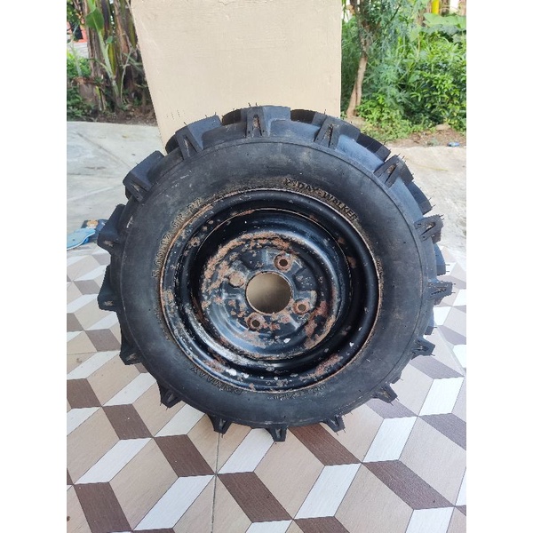 velg velk satu set sama ban traktor tractor ring 12 ban 500 12 yanmar deli tire bekas second bagus