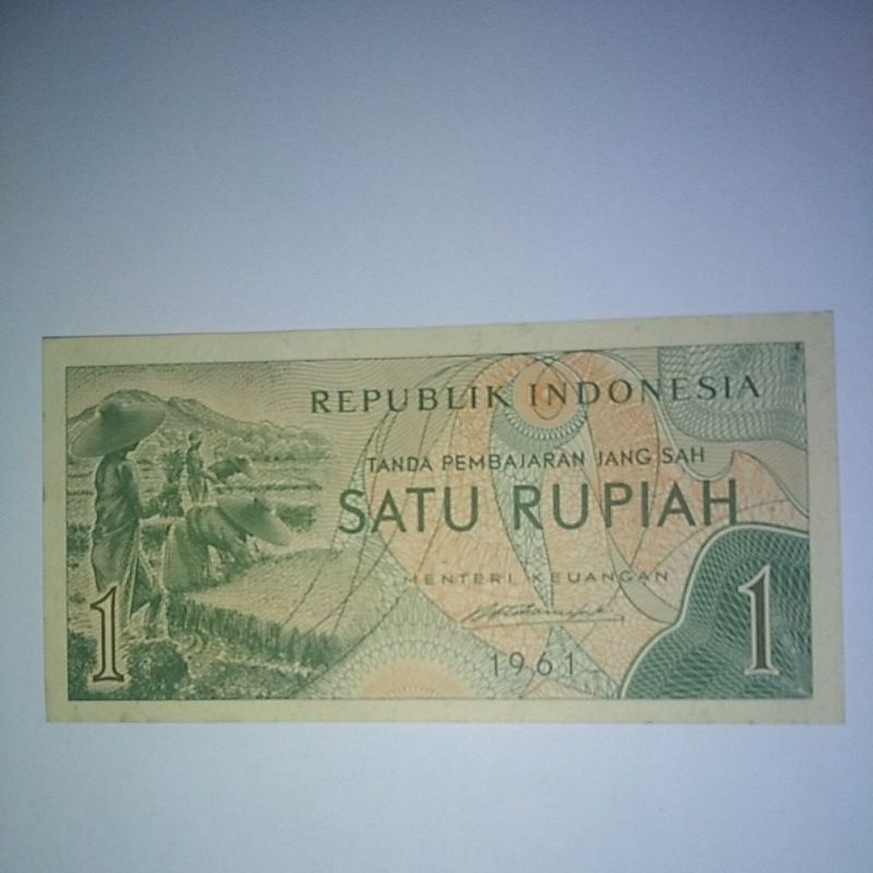Uang 1 Rupiah Tahun 1961