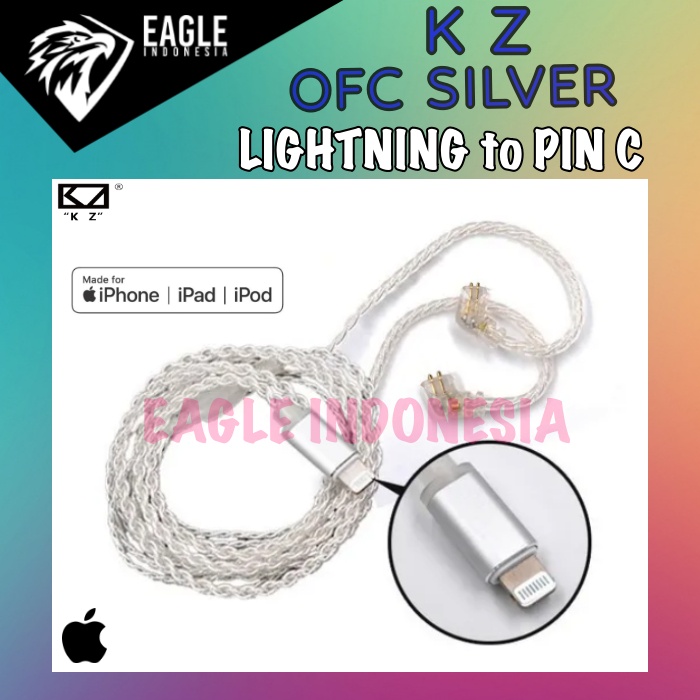 Knowledge Zenith KZ Lightning OFC Silver Cable Upgrade Original
