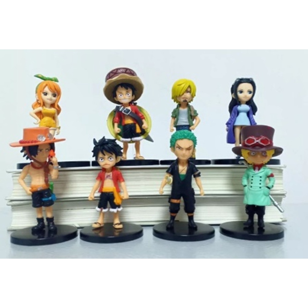 Jual Action Figure Anime One Piece D Liffy Roronoa Zoro Nico Robin Isi 8 Set Hiasan Kue Murah