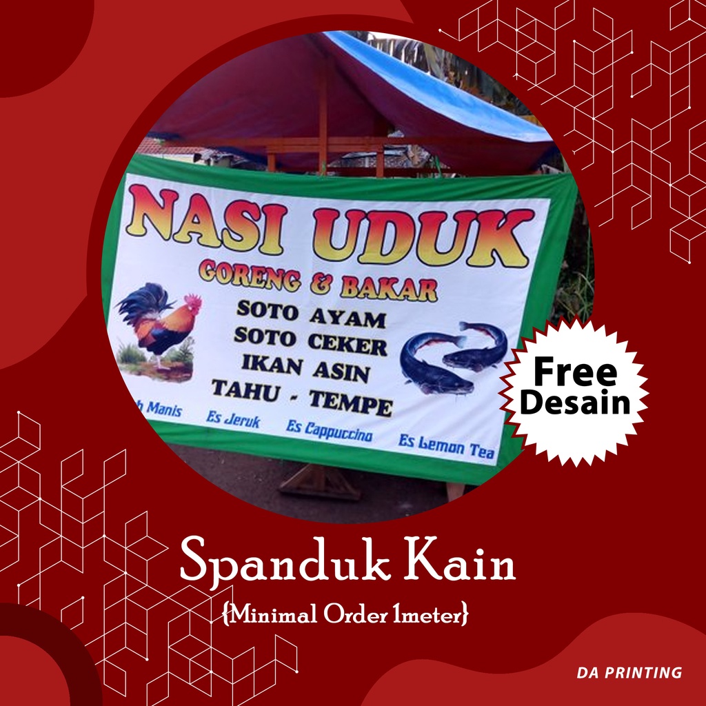 [DA PRINTING] Spanduk Kain/Spanduk Pecel Lele/ Spanduk Kain Custom