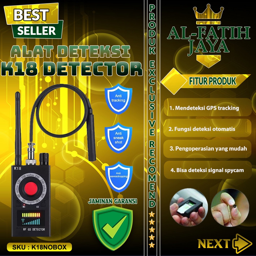 Jual K18 Perangkat Pintar Alat Pendeteksi Pencari Pelacak Spy Camera RF