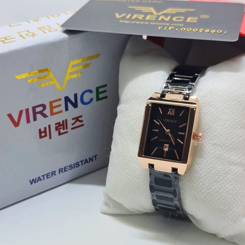 Jam Tangan Wanita Analog Virence V 3006 Rantai Original Tahan Air