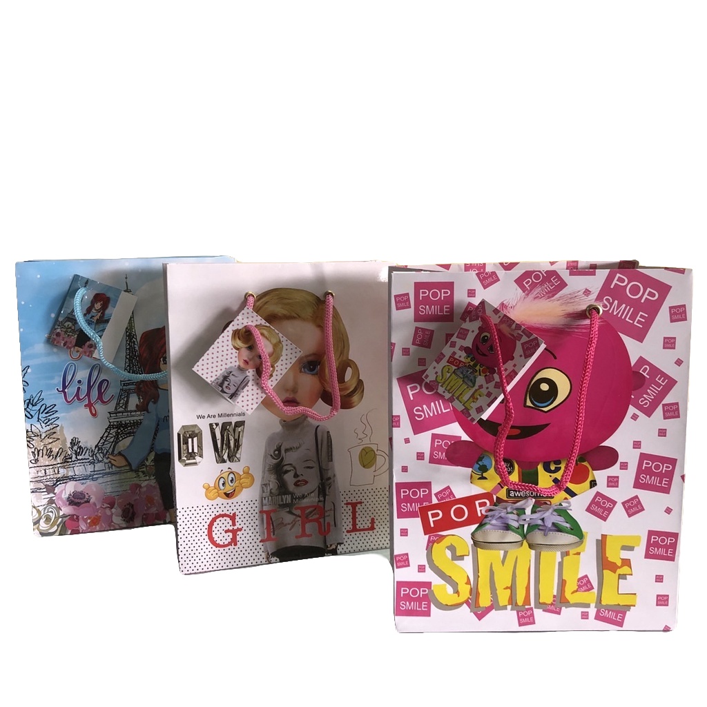 

954 - ADA KARTU UCAPAN Paper Bag Angry Bird Girl Motif Cewe / Tas Tali Angrybird / Tas Kado / Tas Hadiah / Ulang Tahun Souvenir / Paperbag Ultah / paper bag kado / paper bag / tas kado paper bag / tas kertas paper bag / bungkus kado paper bag