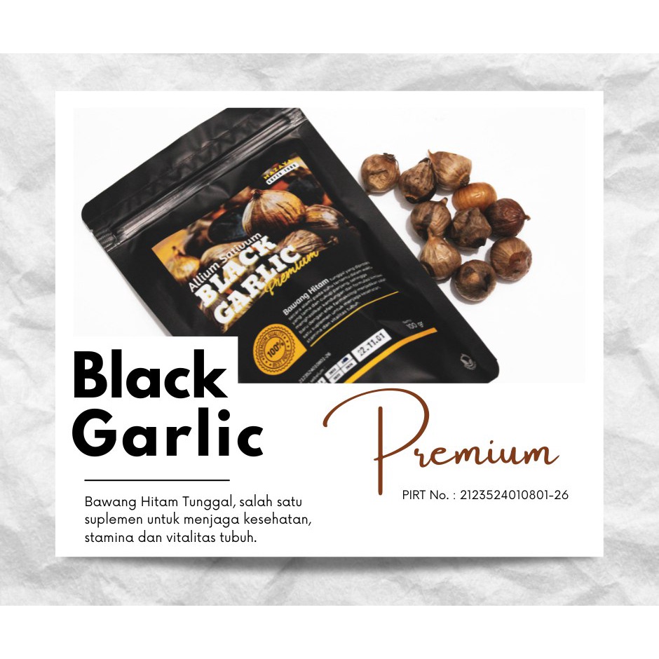 

Black Garlic Premium Bawang Lanang, Bawang Hitam Tunggal 100gr