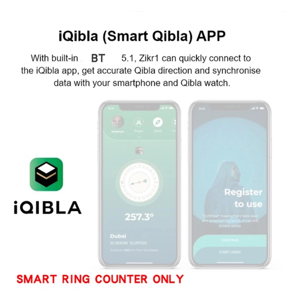 Tasbih Digital Zikr Ring Zikr1 Lite Smart Ring Tasbeh Iqibla Zikir Tasbih Wirid Sholat