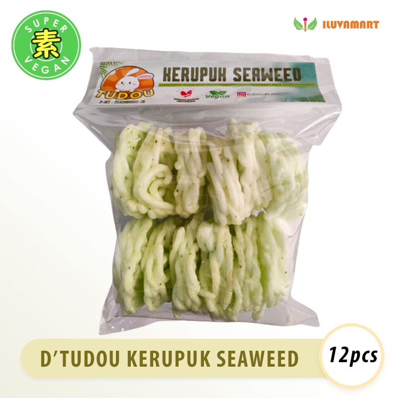 

D'Tudou Kerupuk Seaweed Vegan Vegetarian isi 12keping Camilan