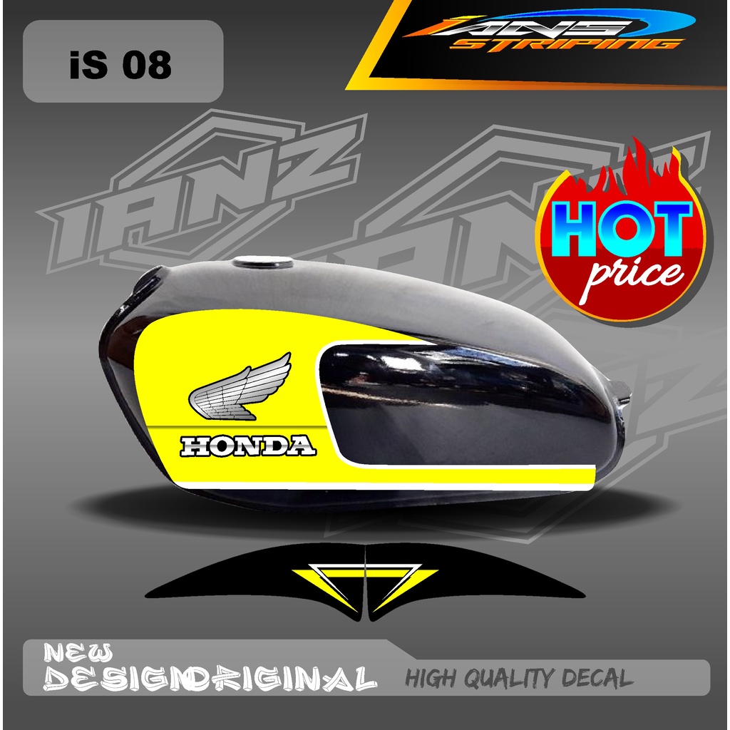 STIKER STRIPING CB 100 STANDART / STIKER CB 100 CUSTOM HOLOGRAM DAN NON HOLOGRAM IS08