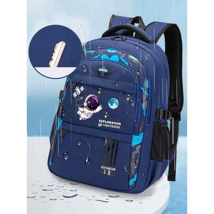 PTM-Tas sekolah anak laki-laki-tas ransel sekolah astronot liontin-tas punggung anti air