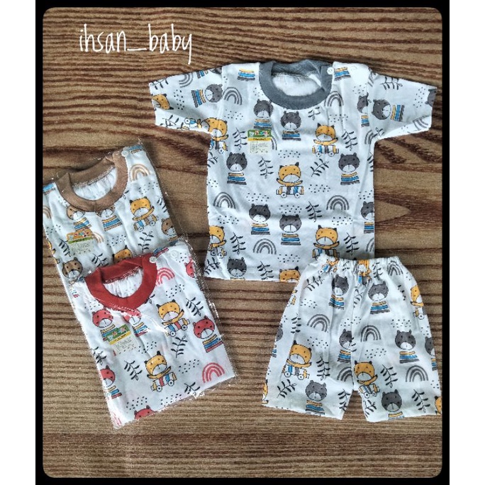 SETELAN PANJANG BAYI 6-18 BULAN MOTIF CAT FRINT