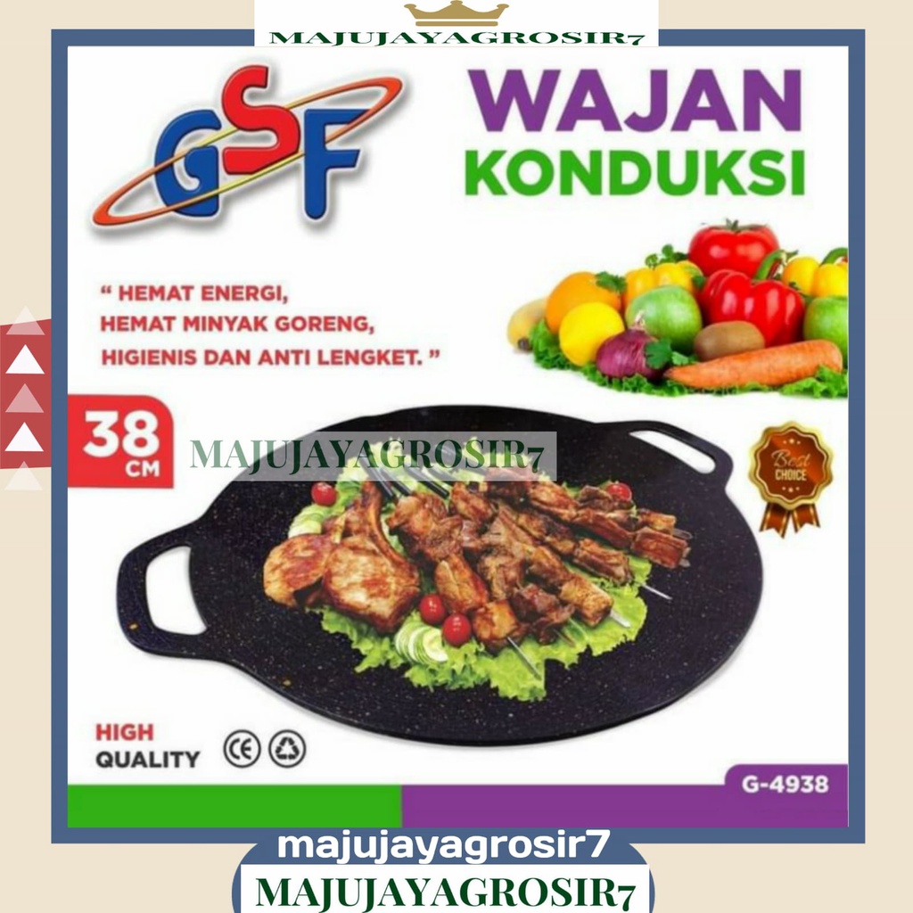 WAJAN KONDUKSI GSF G-4938 / WAJAN KONDUKSI 38CM GSF 4938 / WAJAN KONDUKSI ALAT PANGGANGAN BBQ BARBEQ