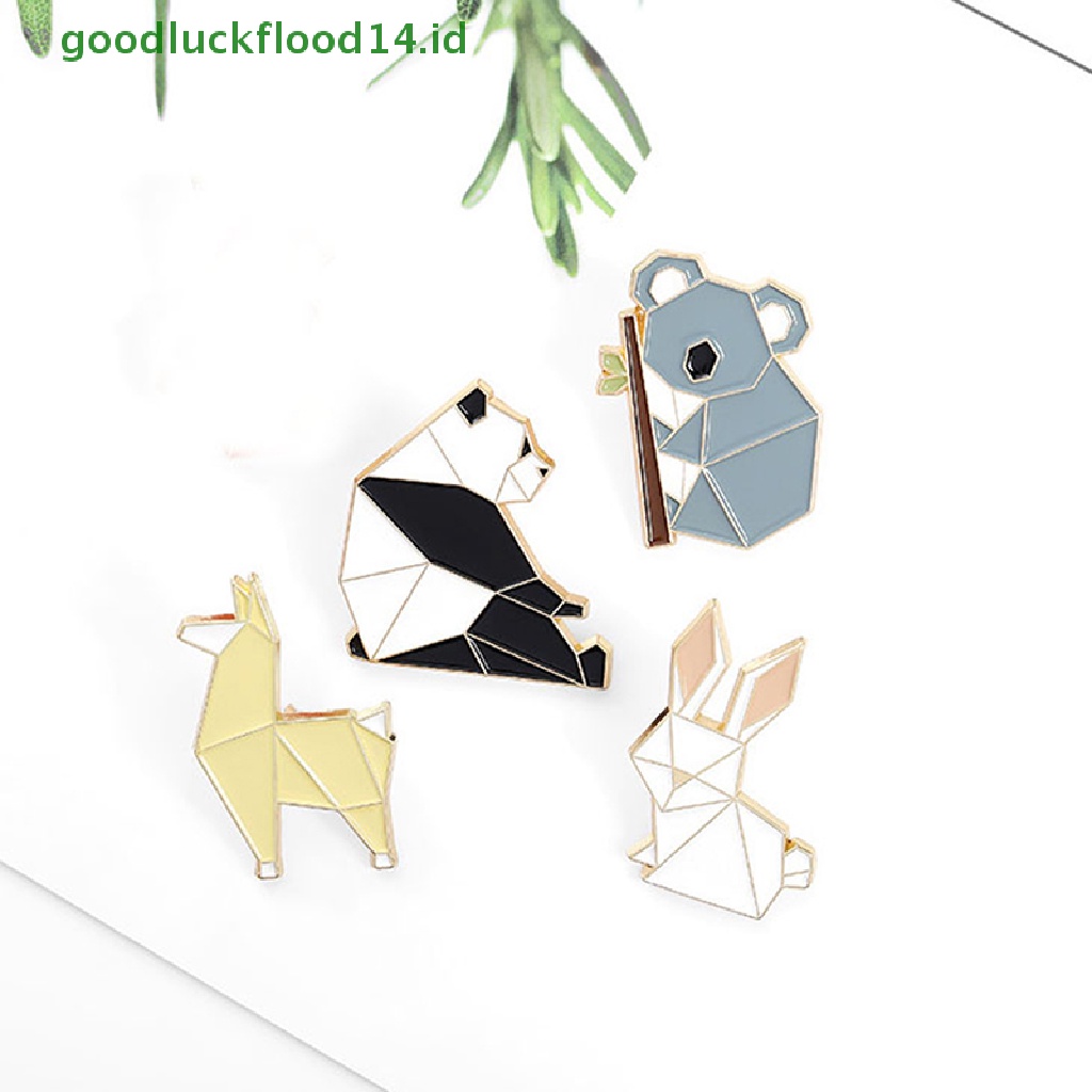 [GOOGFOUR] Pin Enamel Hewan Panda Koala Alpaka Kelinci Bros Tas Pakaian Kerah Pin Lencana [TOP]