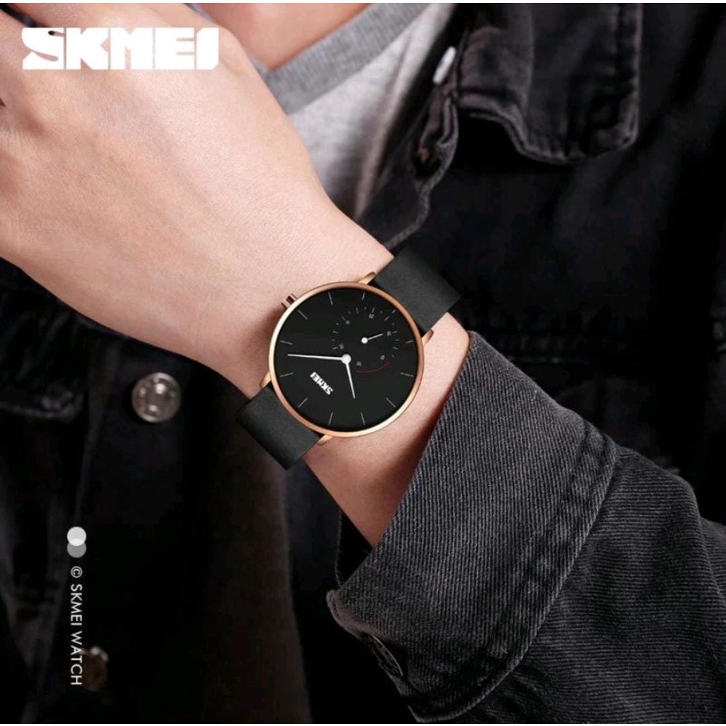 Jam Tangan Pria SKMEI 9213 Crono Detik Leather Jam Tangan Analog Man Watch