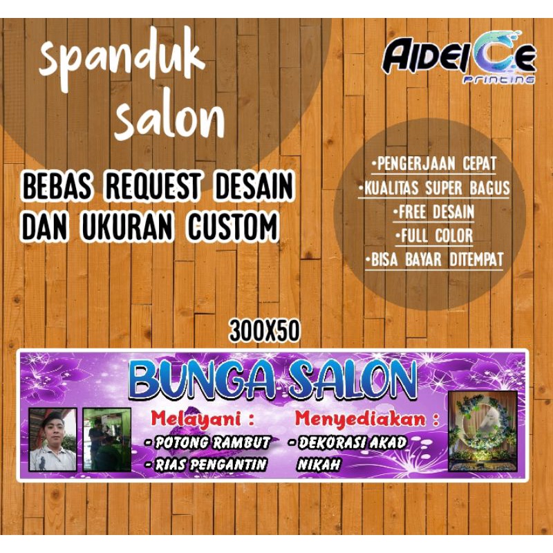 [COD] spanduk/banner salon/bisa request/free desain