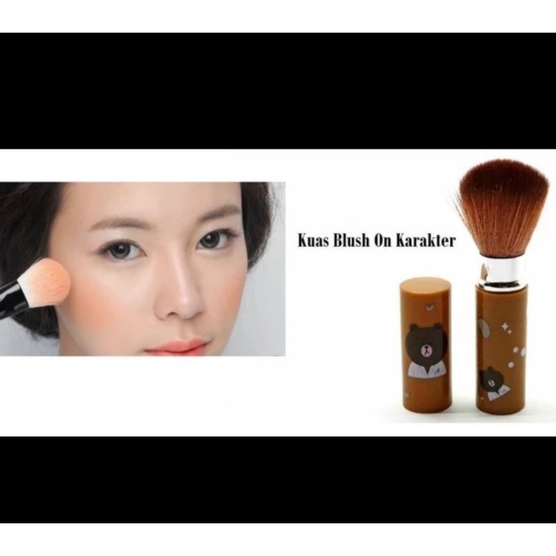 KUAS MAKE UP BRUSH KARAKTER IMUT BLUSH ON BEDAK FOUNDATION POWDER