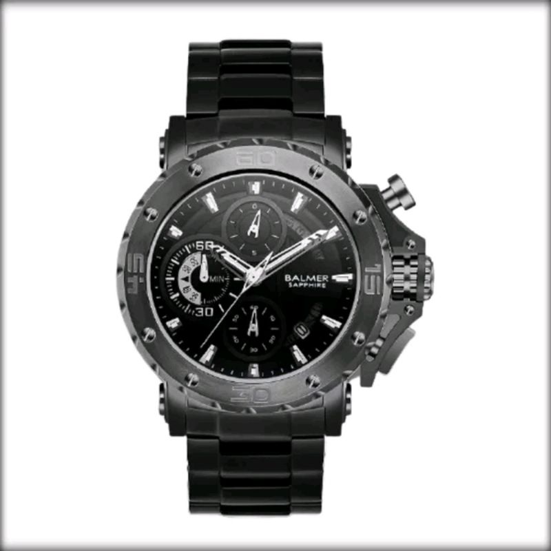 BALMER Original Jam Tangan Analog Pria B.7975 MC 7975 Stainless Steel Sapphire Sport CHRONOGRAPH