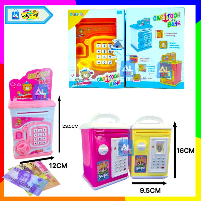 MAINAN CELENGAN BRANGKAS ATM COIN BANK SAFE MONY / MAINAN BELAJAR MENABUNG / MAINAN ANAK PEREMPUAN &amp; LAKI-LAKI