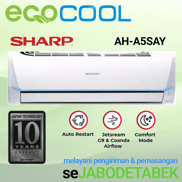 Akon Ac Sharp 1/2 Pk Thailand Ah - A 5 Say Harga Unit Only Ac Sharp 0,5 Pk