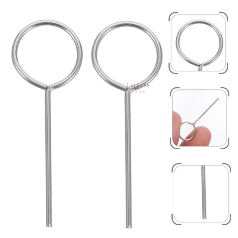 Jarum Sim Ejector Stainless Steel Jarum Sim Card Bulat Pin Tusukan Hp Oval Untuk Oppo Vivo Xiaomi Sa