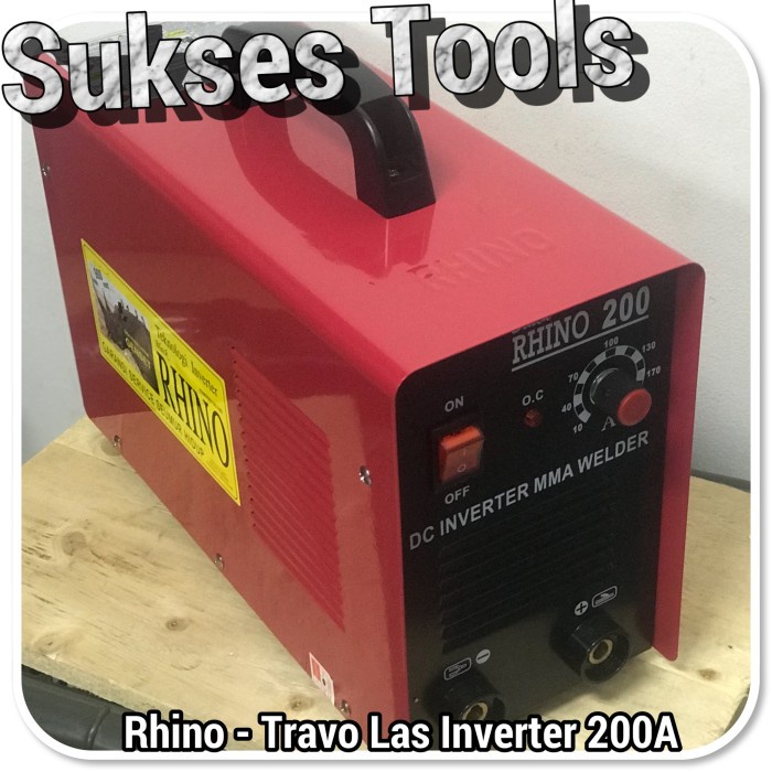Mesin Las Rhino 200 A Travo Las Rhino Mma-200 (Gojek Siaga)