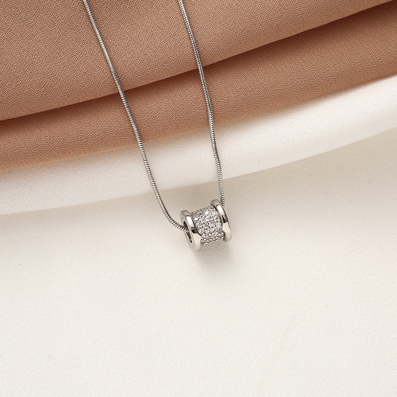 XiaoboACC Korea Fashion Micro Inlay Zircon Love Kalung Liontin Pinggang Kecil - 50CM