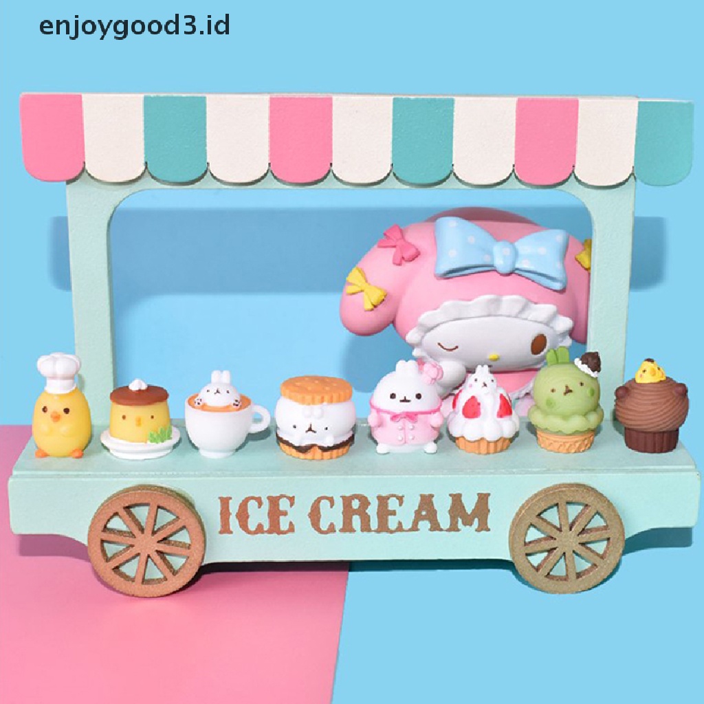 [Rready Stock] 10xsimulasi Hiasan Cabochon Resin Dessert Kartun 3D Untuk Scrapbooking (ID)