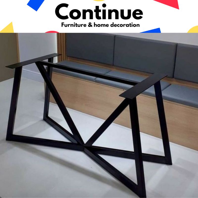 Kaki Meja Gaming Meja Hollow Rangka Besi Meja Kerja