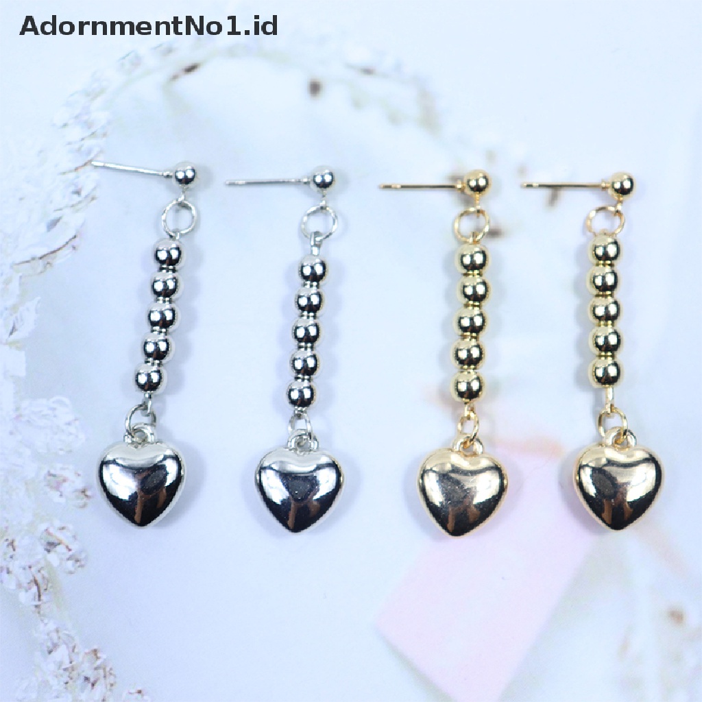 [AdornmentNo1] 1pasang Anime HUNTER Hisoka Earrings Ear Clips Heart Round Bead Earrings Hadiah Kostum Cosplay Prop Drop Earring Anime Perhiasan Fans Gift [ID]