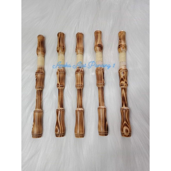 Gagang Pancing Udang Kayu Jati/Gagang Kayu Jati Custom