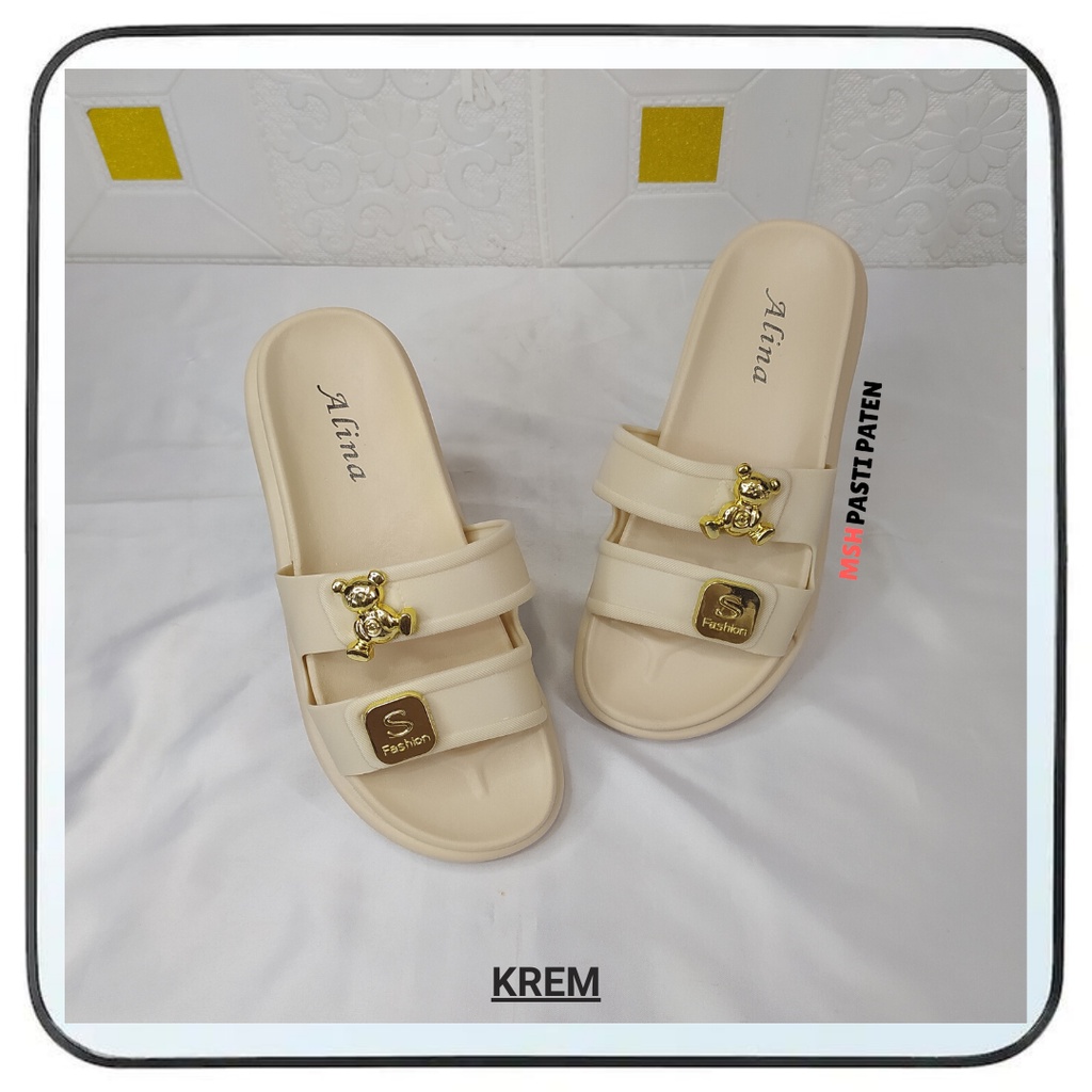 ALINA 840 Sandal Strap Import Wanita Empuk Tahan Air