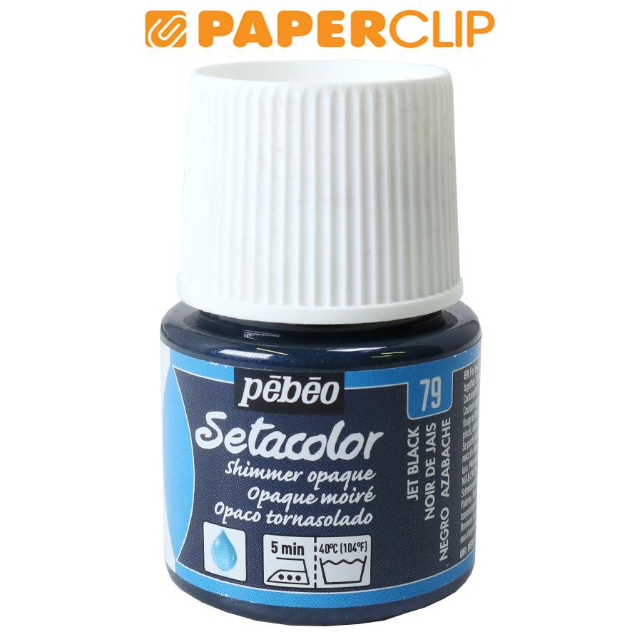 

CAT WARNA KAIN / PEBEO SETACOLOR SHIMMER OPAQUE FABRIC PAINT 45ML 295-079 JET BLACK