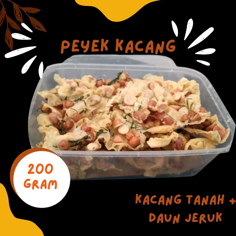 

Cemilan Snack Peyek Rempeyek Kacang Tanah Daun Jeruk 200 Gram